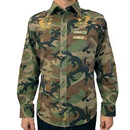 Ringspun Camo Shirt with Patches