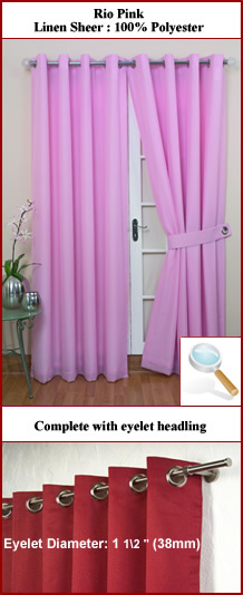 rio Pink Eyelet Curtains
