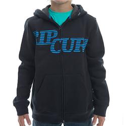 Boys Buller Hooded Zip Fleece - Black