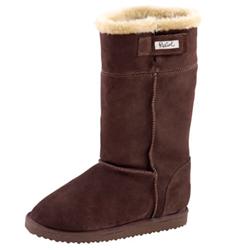 Ladies Fluffy Boots - Brown