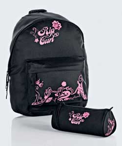 Ripcurl Black and Pink Flower Back to School Set
