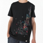 Junior Digital Wave T-Shirt Black