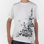 Junior Digital Wave T-Shirt Optical White