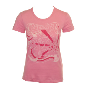 Ladies Ripcurl Tropiclia Tee Shirt. Pink
