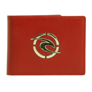 Mens All Day Bullet Leather Wallet. Red