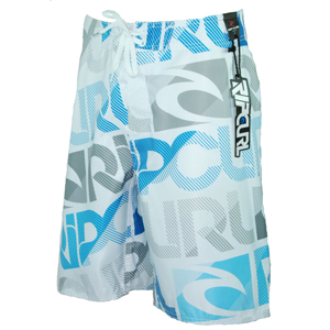 Mens Ripcurl Lined Up Boardshort. White