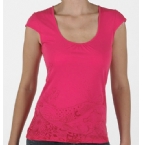 Womens Euphoria V-Neck T-Shirt Fuchsia Pink