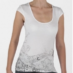 Womens Euphoria V-Neck T-Shirt Optical White