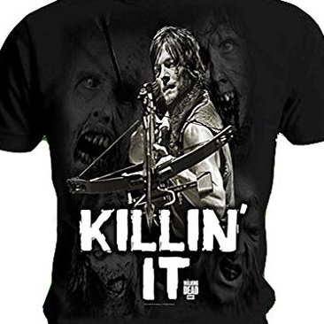 Ripleys Clothing Official T Shirt THE WALKING DEAD Daryl KILLIN IT Zombies M
