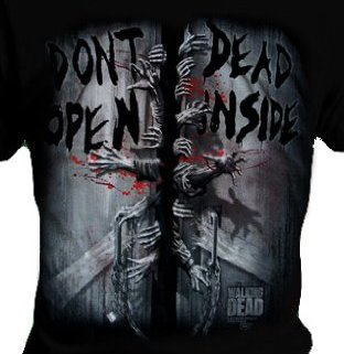 Ripleys Clothing Official T Shirt THE WALKING DEAD Dont Open Dead Inside Zombies L