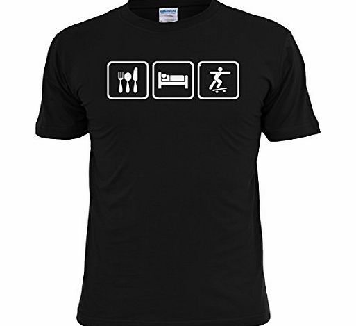 Ripped Ink Clothing Co Eat Sleep Skateboard Skate Board Mens T Shirt Skating - Free UK Postage (Medium 38-40, Black)