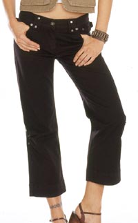 cropped twill jeans (black)