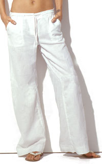 linen trousers (white)