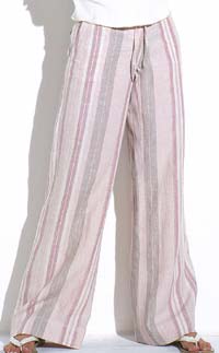 stripe linen trousers