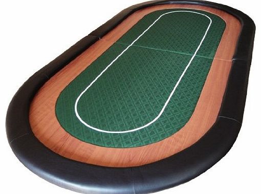 Riverboat Gaming 153cm Compact Champion Folding Poker Table Top w/ Suited Speed Cloth Playing Surface- Green