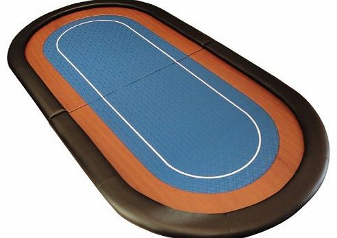 Champion Folding Poker Table Top w/ Suited Speed Cloth Playing Surface - Blue