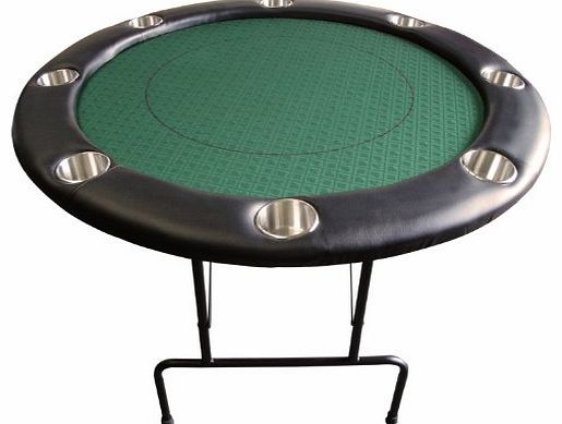 Riverboat Gaming Premium Round Poker Table with Folding Metal Legs (122cm) - Suited Speed Cloth
