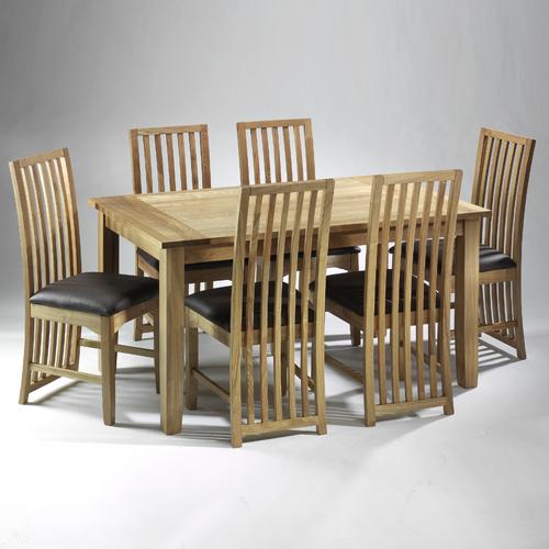 Riverwell Dorset Ash (Medium) Dining Set x6 Chairs