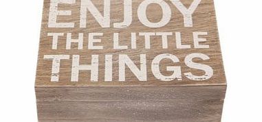 - Enjoy the Little Things - Small Wooden Storage Box