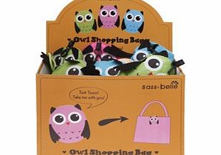 RJB Stone Twitt Twoo! Take Me With You! One Owl Fold Away Shopping Bag - Colour Sent At Random