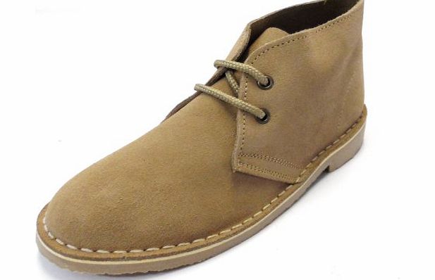 Roamer Ladies Classic Round Toe Real Suede Desert Boots Free Postage (6, biege)