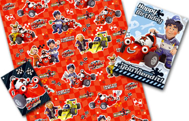 The Racing Car - Giftwrap, Card and Tag Set