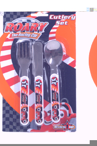 the Racing Car 3 Piece Cutlery Set