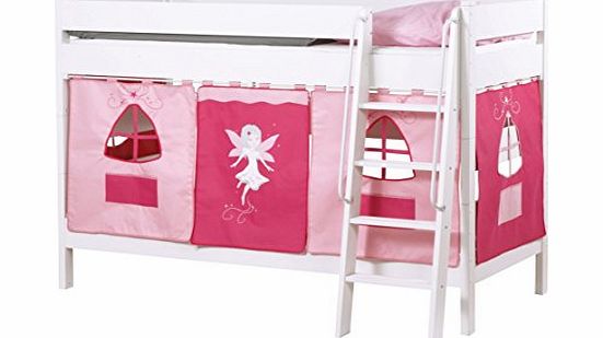 roba Baumann  523111 V139 5-Piece Canvas Curtain for Bunk Beds Pink Princess Design