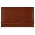 Brown Sleek Leather Flap Wallet