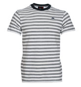 Navy and White Stripe Pique T-Shirt