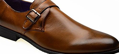 Robelli Mens New Casual Black Leather Smart Formal Lace Up Shoes UK SIZE 6 7 8 9 10 11 (UK 9 / EU 43, Brown)