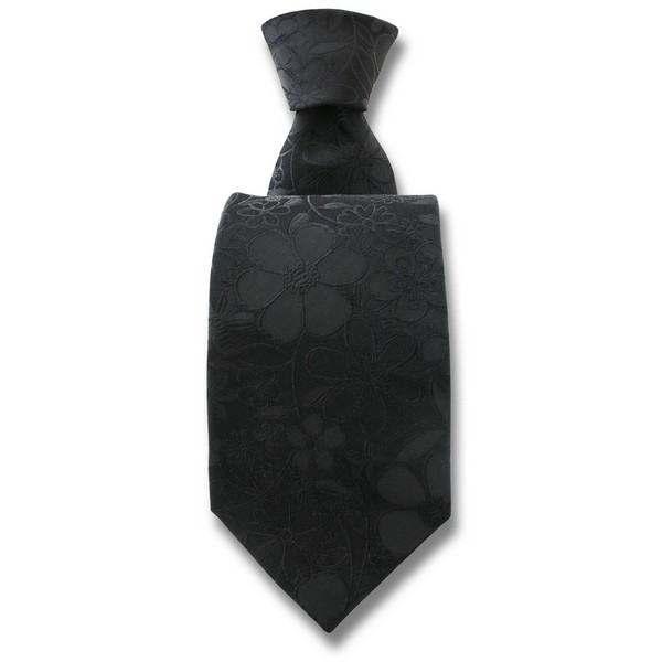 Black Florence Silk Tie by