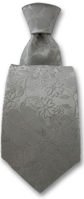 Florence Silver Silk Tie by