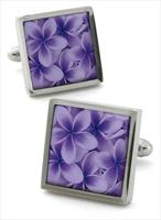 Robert Charles Frangipani Lilac Cufflinks by