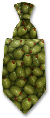 Printed Olives Tie by