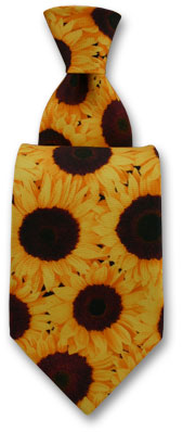 Printed Sunflower Tie by