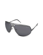 Agenore - Swarovski Crystal Logo Metal Sunglasses