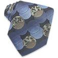 Blue Overlapping Circles Woven Silk Tie