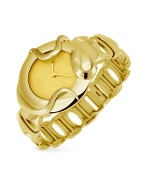 Roberto Cavalli Snake - Gold Plated Round Case Dress Watch