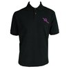 Small R Pique Polo Shirt (Black/Plum)