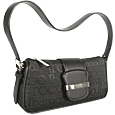 Roccobarocco Black Signature Baguette Bag