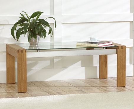 Rochelle Solid Oak and Glass Coffee Table