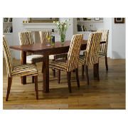 Dining Table & 6 Lucca Stripe Chairs
