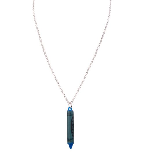 Blue Colour Me In Crayon Necklace from Rock N