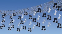 rock n Roll Musical Notes Ceiling Canopy