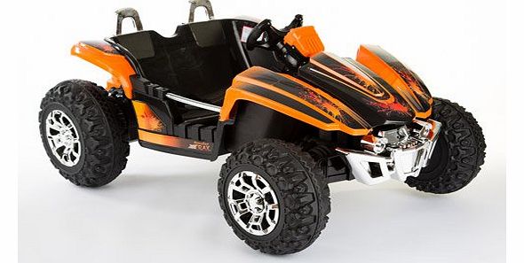 Rocket Dirt Racer - 12v Ride On Electric Kids Ride on 2 Seater Quad Car Jeep (Orange)