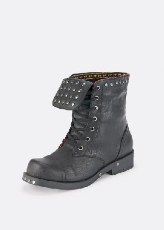 Brutus Fold Over Lace Up Boots