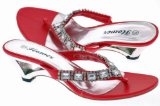 EyeCatchShoes - Erin Diamante Toepost Sandals Red Size 6