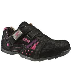 Female Rocketdog Dogma Manmade Upper Low Heel Shoes in Black and Pink