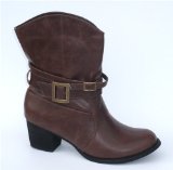 Rocket Dog Garage Shoes - Berry - Womens Medium Heel Boot - Brown Size 4 UK